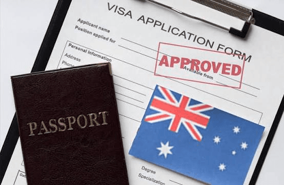 Passport, visa stamps, and travel compass