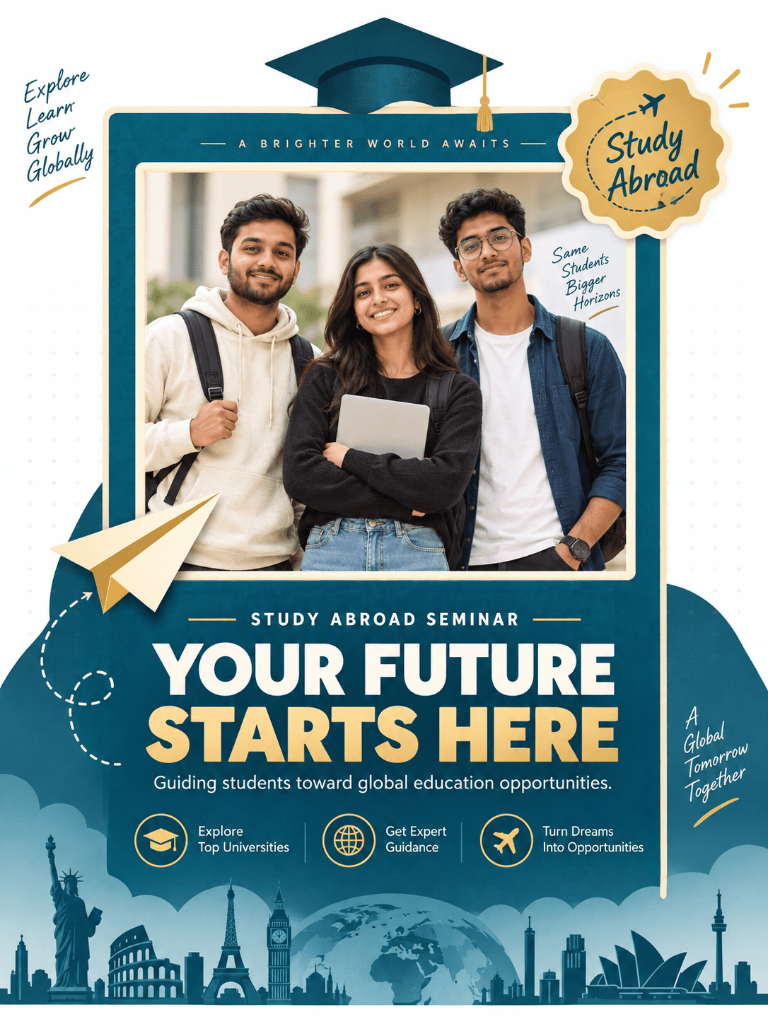 Students at a study abroad event