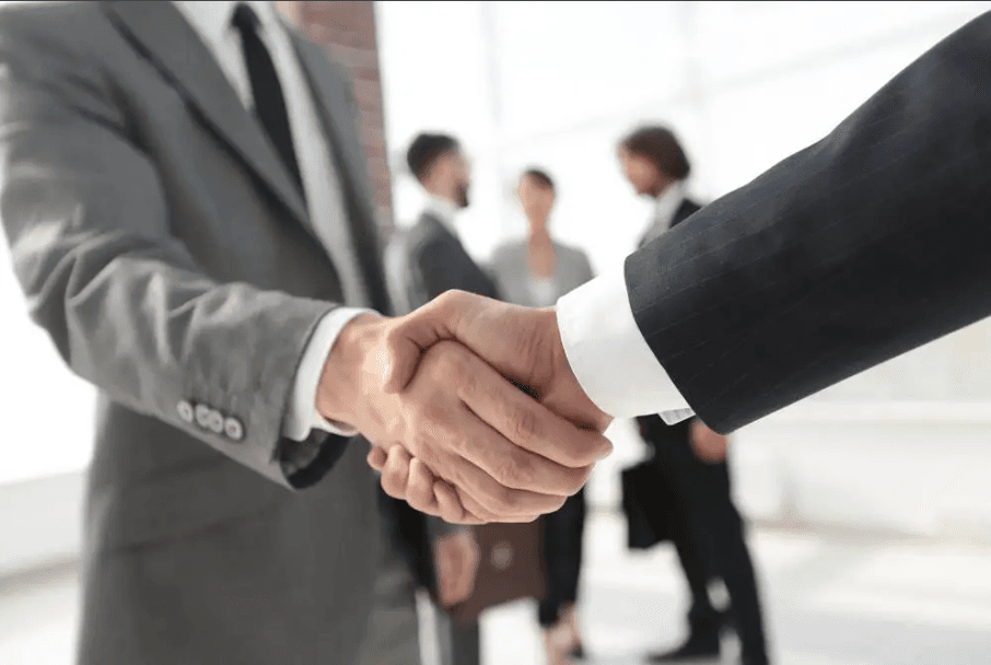 Partners shaking hands
