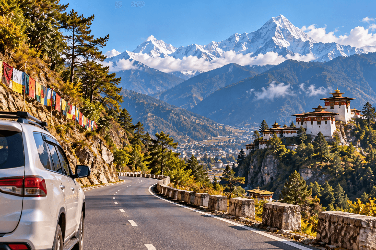 Mountain road in the Himalayas